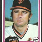 San Francisco Giants Randy Moffitt 1981 Topps Baseball Card 622 nr mt
