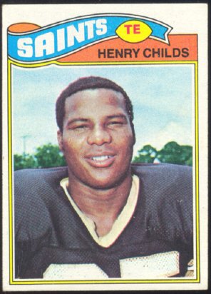 NEW ORLEANS SAINTS HENRY CHILDS RC ROOKIE CARD  1977 TOPPS # 68 EX/EX MT