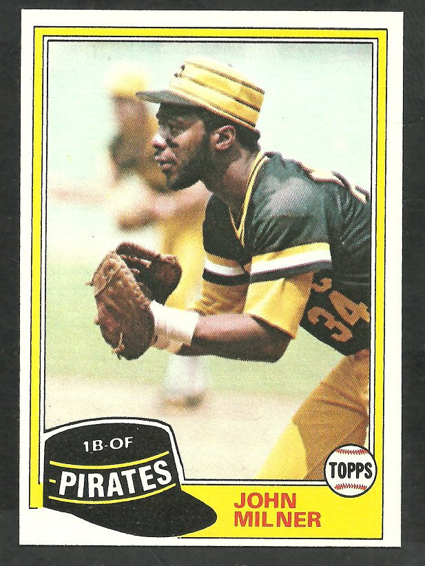 Pittsburgh Pirates John Milner 1981 Topps Baseball Card 618 nr mt