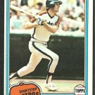 Houston Astros Craig Reynolds 1981 Topps Baseball Card 617 nr mt