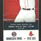 Boston Red Sox Minnesota Twins 2016 Ticket Hanley Ramirez Dustin Pedroia Mookie Betts Bogaerts