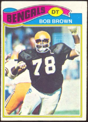 CINCINNATI BENGALS BOB BROWN 1977 TOPPS # 491 VG/EX   HOF 2004