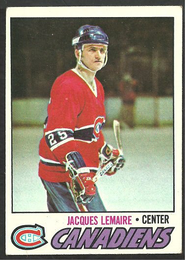 MONTREAL CANADIENS JACQUES LEMAIRE 1977 TOPPS # 254 EX