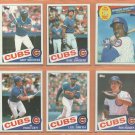 1985 1986 Topps Chicago Cubs Team Lot 12 dif Ryne Sandberg Lee Smith Gary Matthews Shawon Dunston RC