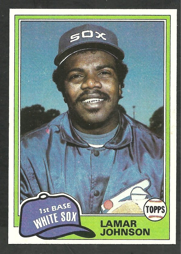 Chicago White Sox Lamar Johnson 1981 Topps Baseball Card 589 nr mt