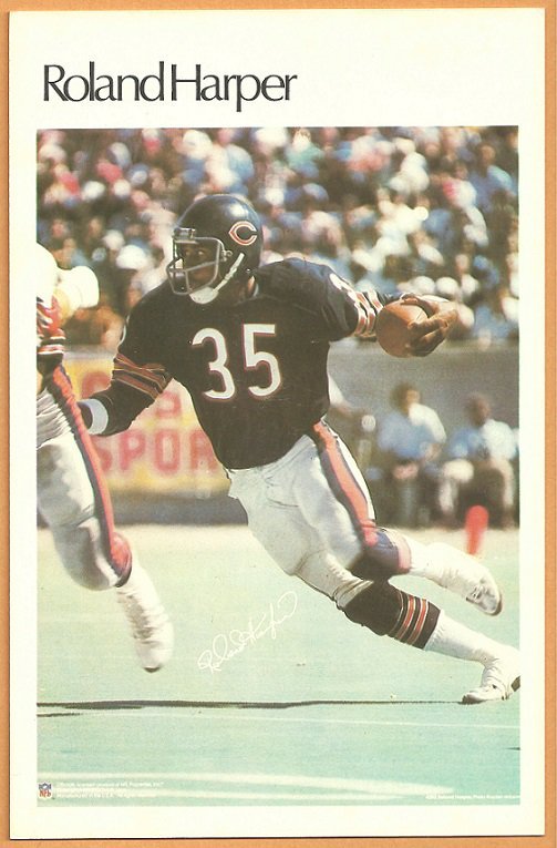 CHICAGO BEARS ROLAND HARPER 1981 MARKETCOM POSTER CARD #5
