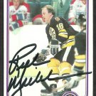 BOSTON BRUINS RICK MIDDLETON SIGNED AUTOGRAPHED 1981 TOPPS # 129