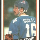 QUEBEC NORDIQUES MICHEL GOULET ALL STAR 1984 TOPPS # 153 NM