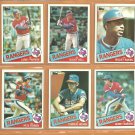 1985 1986 Topps Texas Rangers Team Lot 31 diff Buddy Bell Mickey Rivers Larry Parrish Charlie Hough