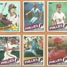 1985 1986 Topps Philadelphia Phillies Team Lot 31 Mike Schmidt Steve Carlton Tug McGraw Al Oliver