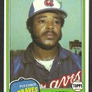 Atlanta Braves Larry Bradford 1981 Topps Baseball Card 542 nr mt