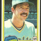 Seattle Mariners Bill Stein 1981 Topps Baseball Card 532 nr mt