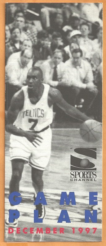 Boston Celtics Dee Brown Photo 1997 December Sports Channel Schedule Brochure