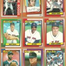 1990 Topps Boston Red Sox Team Lot 30 Roger Clemens Wade Boggs Jim Rice +