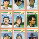 1977-1980 Topps Seattle Mariners Team Lot 61 diff Includes Inaugural Season