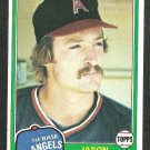 California Angels Jason Thompson 1981 Topps Baseball Card 505 nr mt