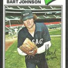 Chicago White Sox Bart Johnson 1977 Topps Baseball Card 177