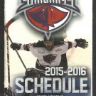 ECHL Charleston South Carolina Stingrays 2015 2016 Pocket Schedule
