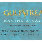 2015 Miami Florida Gulfstream Park Race Course Grandstand Ticket Horse Racing