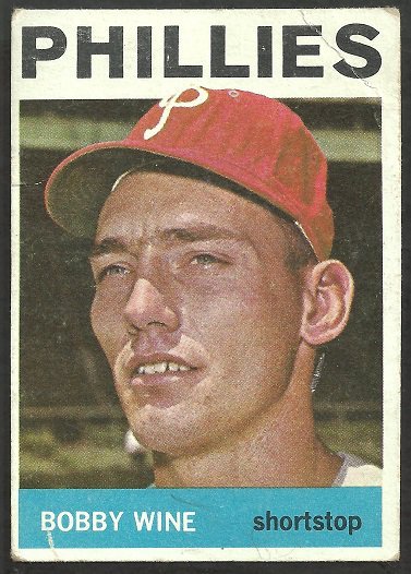 PHILADELPHIA PHILLIES BOBBY WINE 1964 TOPPS # 347