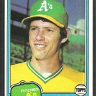 Oakland Athletics Bob Lacey 1981 Topps Baseball Card 481 nr mt