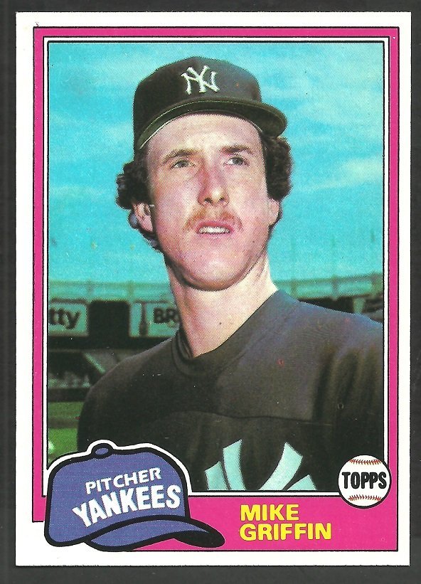 New York Yankees Mike Griffin RC Rookie Card 1981 Topps Baseball Card 483 nr mt
