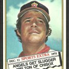 California Angels Bill Melton 1976 Topps Traded Series Baseball Card 309T