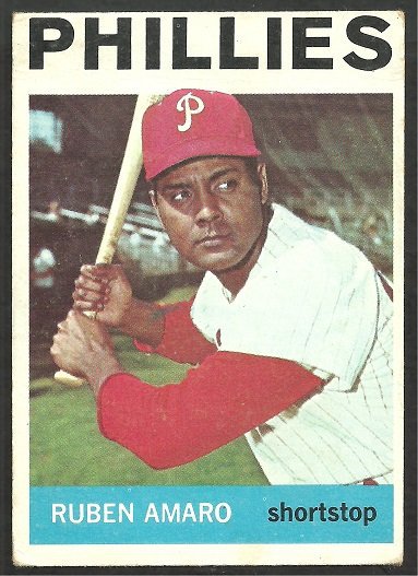 PHILADELPHIA PHILLIES RUBIN AMARO 1964 TOPPS # 432