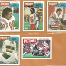 1987 1988 Topps New England Patriots Team Lot Andre Tippett Raymond Clayborn Mosi Tatupu Fryar