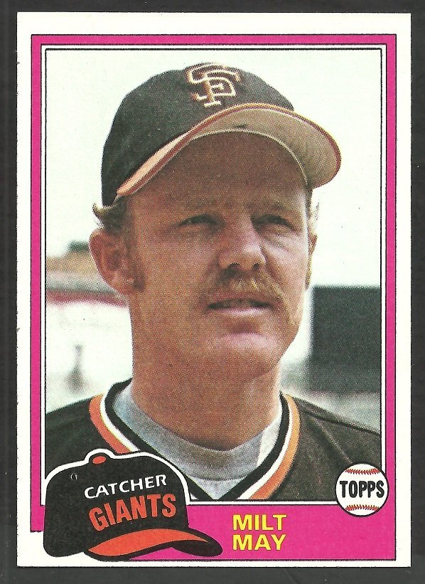 San Francisco Giants Milt May 1981 Topps Baseball Card 463 nr mt