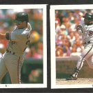 SAN FRANCISCO GIANTS WILL CLARK KEVIN MITCHELL 1991 HIT MEN STICKERS