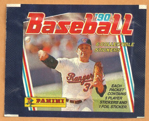 TEXAS RANGERS NOLAN RYAN UNOPENED 1990 PANINI STICKER PACK