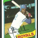 Kansas City Royals Willie Wilson 1980 Topps Baseball Card # 157 nr mt