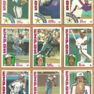 1984 Topps Montreal Expos Team Lot Andre Dawson Tim Raines Gary Carter Steve Rogers Al Oliver