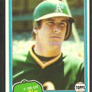 Oakland Athletics Mike Heath 1981 Topps Baseball Card # 437 nr mt