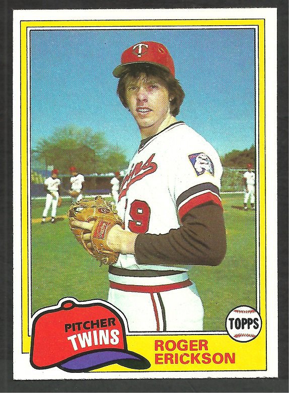 Minnesota Twins Roger Erickson 1981 Topps Baseball Card # 434 nr mt
