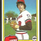 Minnesota Twins Roger Erickson 1981 Topps Baseball Card # 434 nr mt