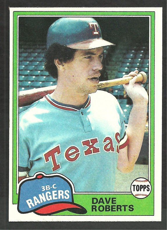 Texas Rangers Dave Roberts 1981 Topps Baseball Card # 431 nr mt