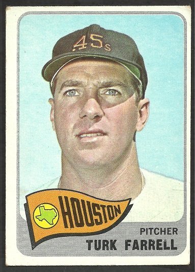 Houston Colt 45s Colts Astros Turk Farrell 1965 Topps Baseball Card # 80 vg
