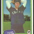 Chicago White Sox Britt Burns 1981 Topps Baseball Card # 412
