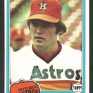 Houston Astros Terry Puhl 1981 Topps Baseball Card # 411 nr mt