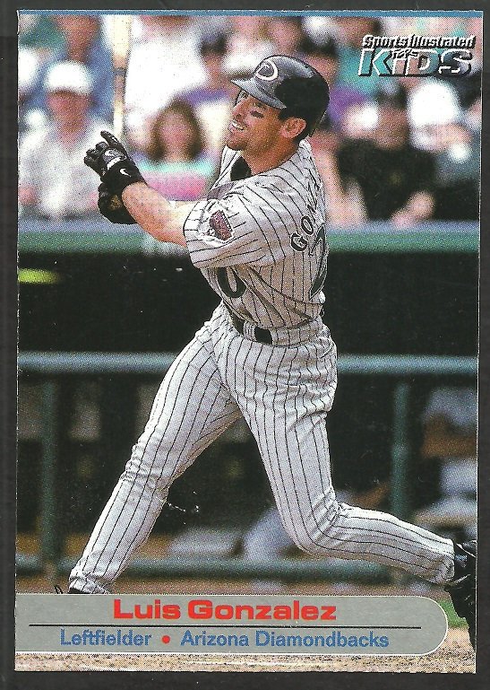 Arizona Diamondbacks Luis Gonzalez 2002 Sports Illustrated For Kids Baseball Card # 87