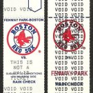 1989 and 1990 Voided Boston Red Sox Tickets