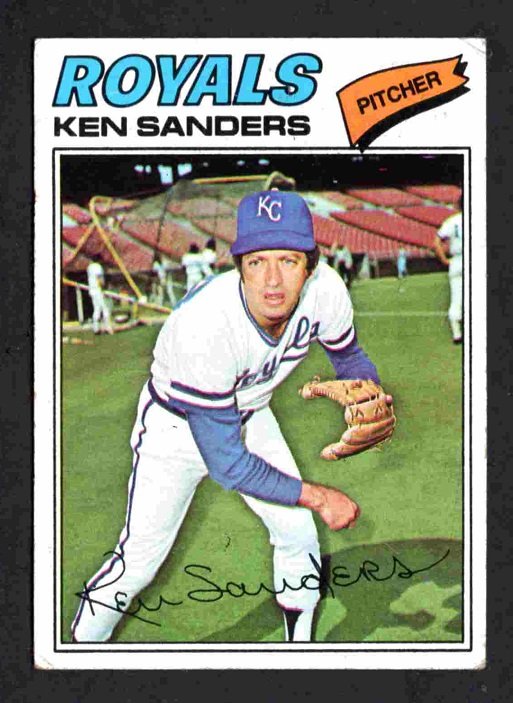 Kansas City Royals Ken Sanders 1977 Topps Baseball Card #171  good