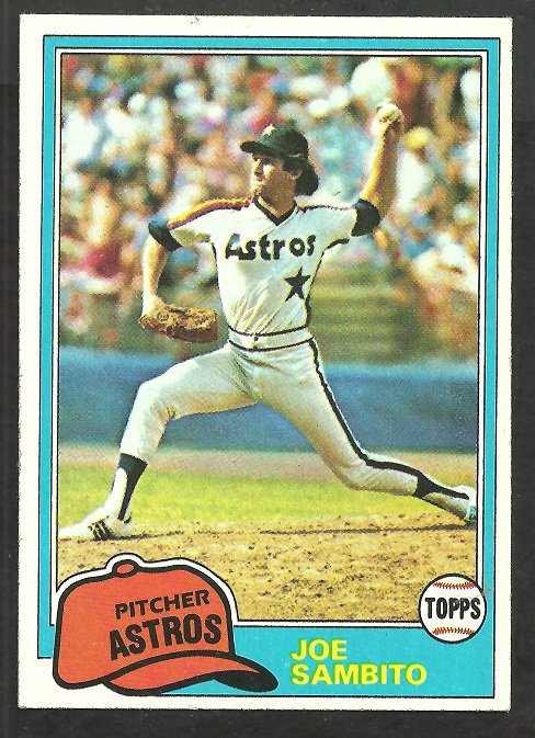 Houston Astros Joe Sambito 1981 Topps Baseball Card # 385 nr mt  !