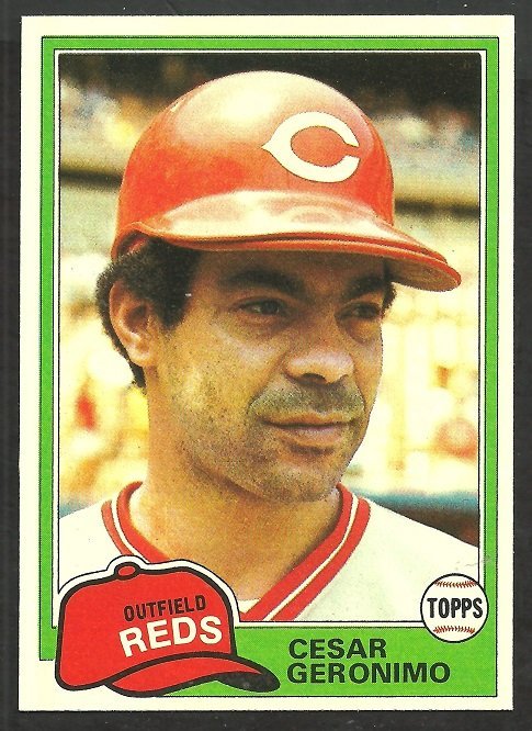 Cincinnati Reds Cesar Geronimo 1981 Topps Baseball Card # 390 nr mt