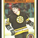 Boston Bruins Normand Leveille RC Rookie Card 1982 O-Pee-Chee OPC Hockey Card 13
