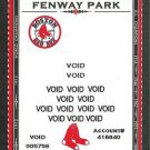 Boston Red Sox Tim Wakefield Knuckleball Grip photo on 2006 Voided Season Ticket