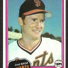 San Francisco Giants Joe Strain 1981 Topps Baseball Card # 361 nr mt