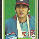 Texas Rangers Charlie Hough 1981 Topps Baseball Card # 371 nr mt